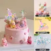 Decoración para Pastel Labubu Muñeca Celebridad de Internet Labubu Cumpleaños Infantil Figura de Dibujos Animados Linda Decoración de Mesa de Postres