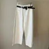 Pantalones de traje de nuevo estilo, pantalones casuales de pierna recta, de cintura alta, con caída fluida, corte ajustado, pantalones de pierna ancha para mujer, pantalones largos de pierna ancha de moda