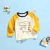 Meninos e meninas assentamento camisa bebê único outono roupas infantis casaco de manga comprida infantil T-shirt coletes de algodão uma geração de cabelo