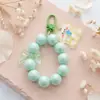 Llavero Colgante de Princesa Sirena de Moda con Cuentas Oso para Funda de Auriculares Cadena Colgante Adorno para Bolso de Niña