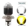 Faro Led para Motocicleta Vehículo Eléctrico H4 Tres Garras Ba20D Doble Garra P15D Garra Única Cañón Pequeño Foco Luz Dual Amarilla y Blanca