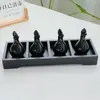 Botella de Perfume, Recipiente para Aceites Esenciales, Cuenco para Aceites Esenciales, Botella de Aceite Esencial con Forma de Hoja, Bandeja de Madera, Herramientas de Masaje para Spa, para Uso en Salones de Belleza