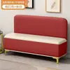 Banqueta para Cambiar Zapatos de Madera Maciza Sencilla con Respaldo Taburete de Almacenamiento Asiento para Dormitorio Almacenamiento Sofá Largo Sofá tipo Cabina Montado en Pared Tapicería Suave