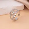 Anillo para Mujer, Lujo Ligero, Nicho de Alta Gama, Anillo Exagerado de Zirconia, Anillo Sencillo, Anillo Abierto, Joyería de Reina Madre, No se Desvanece