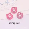Resina de simulación accesorios lindo creativo oso fresa dona DIY funda para teléfono móvil hebilla de zapato accesorios para el cabello material de parche