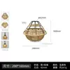 Lámpara Colgante Vintage de Comedor con Pantalla de Cuerda de Cáñamo y Estructura de Hierro, Lámpara de Techo/Pared de Repuesto de Alambre de Hierro con Forma de Jaula de Pájaros Creativa, para Casa de Huéspedes, Tienda de Té con Leche, Candelabro