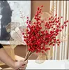 Flores Artificiais Fortune Fruit Flores de Simulação Country Americano Flores Artificiais Atacado Frutas Vermelhas Flores de Ano Novo Eucalipto Dourado Folhas de Ginkgo Plástico