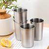 Copo Simples de Aço Inoxidável para Bebidas Geladas Estilo Industrial Copo para Chá de Leite Suco Copo de Aço Inoxidável para Bebidas Geladas Copo Prático