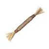 Bastão de madeira resistente com catnip para mastigar, brinquedo de mastigar para gatos, bastão de limpeza dental, brinquedo para gatos, bastão de mastigar com catnip de corda de cânhamo para animais de estimação