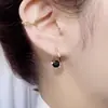 Pendientes Únicos de Diseñador con Diamantes Negros de Quilate para Mujer, Exquisitos Pendientes de Circonita, Pendientes Versátiles de Moda Lujosa Ligera de Celebridad de Internet
