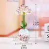 Enfeites de Cristal Pétala de Abacaxi Decorações para Sala de Estar Estilo Simples Moderno Decoração de Flores para Casa Artesanato de Cristal