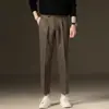 Ropa de Hombre Fengshe / Pantalones Casuales Gruesos de Invierno con Forro de Felpa para Hombre Cintura Elástica Pantalones Largos para Hombre Pantalones Cálidos de Nueve Puntos