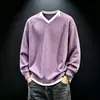 Sudadera con Capucha Rayada de Dos Piezas Falsas de Moda Americana para Hombre, Primavera y Otoño, Casual, Holgada, Tallas Grandes, Versátil, Cuello en V