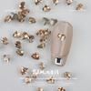 Manicura nueva 3*3 Serie Corazón de durazno circón diamante de fondo puntiagudo Súper Flash multicorte Amor usar decoraciones de diamantes para pegar en las uñas