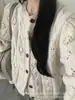 Cárdigan de punto trenzado calado retro estilo coreano con cuello redondo, nueva colección otoño/invierno, corte holgado y relajado, abrigo suéter suave y cómodo para mujer