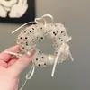 Lazo de Lunares Dulce y Suave Goma Elástica para el Pelo con Perla Diseño de Nicho Anillo para el Pelo de Moda Versátil Para Atar el Pelo Accesorios para el Cabello