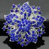 Broche exquisito de flor con incrustaciones de diamantes de alta gama, venta caliente de comercio exterior, joyería de pasador de cuello para vestido de banquete de mujer, corsage Bauhinia