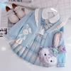 Traje de Primavera y Otoño para Niñas 2023 Nuevo Estilo Estilo Universitario JK para Niños Traje de Tres Piezas Suéter Grande para Niños Ropa para Bebés Niñas