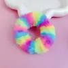 Celebridade da Internet Feminina Bola de Cabelo 7cm Pelúcia Falsa de Coelho Sete Cores Faixa de Cabelo de Pelúcia Outono e Inverno Nova Faixa de Cabelo Arco-Íris Acessórios de Cabelo Transfronteiriços
