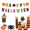 Decorações de Halloween da Amazon Morcego Espiral Enfeites Pendentes Bandeiras de Halloween Morcego Bruxa Decoração de Bolo Toppers