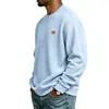 Sudadera Casual Deportiva Minimalista de Estilo Americano para Hombre, Otoño/Invierno 2026, para Viajar, Holgada, Texturizada, Cuello Redondo