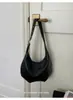 Comercio Exterior Transfronterizo 2026 Modelo Nuevo Color Sólido Versátil Piel Suave Bolso de Luna Bolso Dumpling Bolso de Hombro de Mano Simple Diario para Mujeres