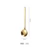 Cuchara de Café Acero Inoxidable 304 Cuchara Redonda Pequeña Cuchara para Mezclar Miel Nido de Pájaro Cucharilla Dorada Pequeña Cuchara de Postre Transfronterizo