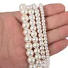 Perlas de Vidrio Color Perla, Perlas de Imitación con Agujero Recto, Pulseras de Perlas Artificiales, Collares, Perlas Sueltas, Materiales para Bisutería, Manualidades