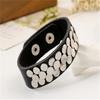 Joyería pop de alta calidad estilo europeo y americano, pulsera de cuero con remaches estilo punk, joyería para presentaciones de bandas de rock