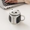 Taza de Té Panda Creativa Filtro de Cerámica con Tapa Taza de Té Doméstica Taza para Separación de Té y Agua para Oficina Juego de Té