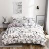 Lao Biao Juego de Cama Transfronterizo Amazon Patrón de Mármol Color Sólido Funda de Edredón y Funda de Almohada Impresas Juego de Dos/Tres Piezas