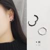 Pendientes de estilo neutro retro japonés y coreano, estilo de pareja personalizado, unisex, con hebilla de clip, estilo Hong Kong, estilo frío, aro de moda.