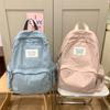 Mochila Escolar Transfronteriza para Mujer Estilo Ins Estilo Coreano Escuela Secundaria Superior Sencilla Estilo Mori Mochila Combinable para Estudiantes Universitarios Mochila Casual Ligera