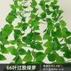 Decoração Folha de Rabanete Verde de Rattan Folhas de Árvore Falsas Cipós Verdes Cipós de Flor de Plástico Tubos de Água Dutos de Ar Condicionado Cobertura Folhas Verdes