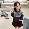 Suéter Abrigo para Niñas Weimu Ropa de Otoño Tejido Fair Isle para Niños Top de Lana para Bebé Ropa para Bebés