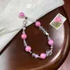 Pulsera de Oso Fresa Rosa de Dibujos Animados Lindos para Niñas, Funda de Teléfono de Animales de Dibujos Animados de Moda con Funciones Antiperdida y Anticaída