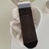 Suxinaimin Calcetines de Verano para Mujer Calcetines de Bloques de Color Apertura del Calcetín Estilo Perezoso Calcetines de Media Pantorrilla Delgados Estilo Coreano Calcetines de Encaje Huecos de Moda