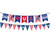 Novas Bandeiras de Letras Cauda de Andorinha Temáticas do 250º Aniversário para Celebrar o Dia da Independência dos EUA Festa Guirlanda de Bandeiras Triangulares Banner