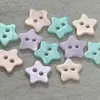 Botón de Concha de Estrella de Cinco Puntas de Color Café Natural Hecho a Mano DIY Ropa de Muñeca BJD Botón de Estrella Decoración de Camisa