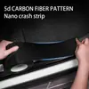 Tira protectora de parachoques de puerta de coche estribo fibra de carbono 5D pegatina anti-pisada tira protectora pegatina modificación nano 5D puerta anti-pisada