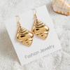 Pendientes Dorados de Estrella de Mar con Conchas Transfronterizos Europeos y Americanos Estilo Playa de Verano Estilo Vacaciones Sencillos y de Moda