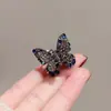 Pinza Pequeña para el Cabello con Pedrería Negra Mariposa Pinza para Flequillo Pasador Pinza para el Cabello de Princesa Pinza Superior para Niña