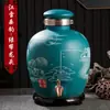 Grifo para Jarra de Vino Hogareño Sellado Botella de Almacenamiento de Vino de Cerámica Jingdezhen 10/20/ 30/25kg Olla Jarra de Vino