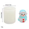 Molde de Silicona de Muñeco de Nieve Tridimensional Molde para Velas Aromáticas Caseras DIY Molde para Jabón Artesanal Molde para Velas