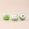 Gato de la Suerte de Cerámica de Colores con Cuentas DIY Hecho a Mano Lindo Accesorios de Gato de Cerámica Agujero Vertical Pulsera Cuentas Sueltas Materiales Colgante