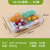 Caja Desechable para Fruta Transparente con Tapa Caja de Embalaje de Plástico Caja para Llevar Caja Gruesa con Compartimentos Caja para Fruta Cortada y Ensalada