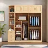 Armario de Puerta Corredera de Madera Maciza de Pino Moderno de Tronco Armario Infantil Armario Sencillo Gabinete de Almacenamiento para Dormitorio del Hogar