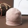 100% Cashmere Puro Chapéu Feminino Popular na Internet Chapéu de Tricô Quente Cor Sólida Chapéu Feminino Outono e Inverno Chapéu de Lã Casual de Alta Qualidade