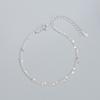 Pulseira de Prata Esterlina S925 com Lantejoulas Laterais de Camada Dupla para Mulheres Design de Nicho da Ins Estilo Japonês e Coreano Doce Melhor Amiga do Estudante