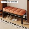 Banqueta de Madera Maciza para Zapatos Almacenamiento en la Puerta de Entrada Banco Asiento Integrado Simple para el Hogar Puerta Bolsa Suave Taburete Sofá